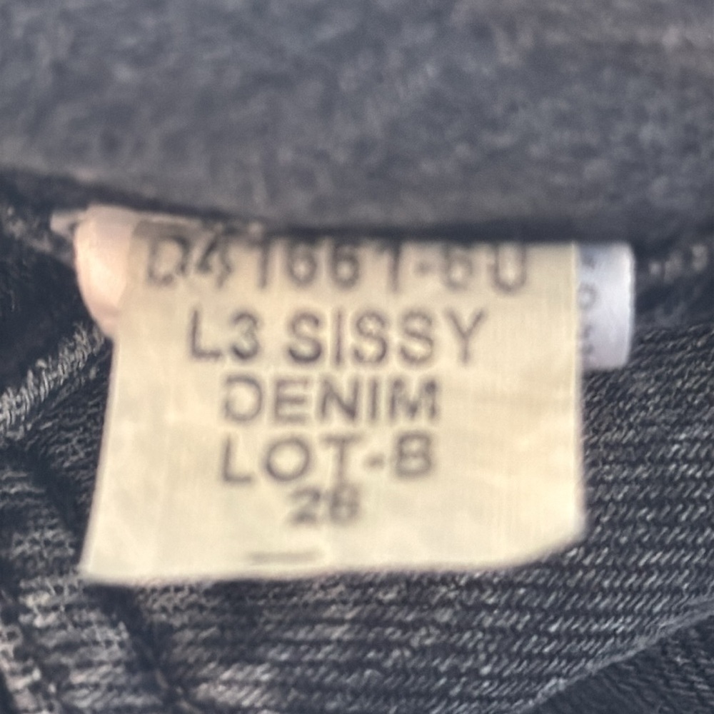 & Other Stories Sissy Black High Rise Exposed Zipper Jeans Size 28 - Picture 11 of 16